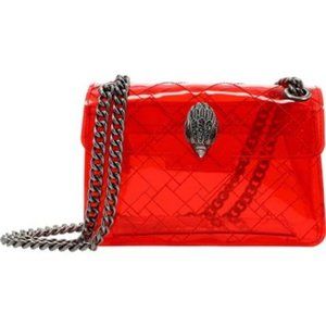 Transparent Kensington Red Chain Strap Bag